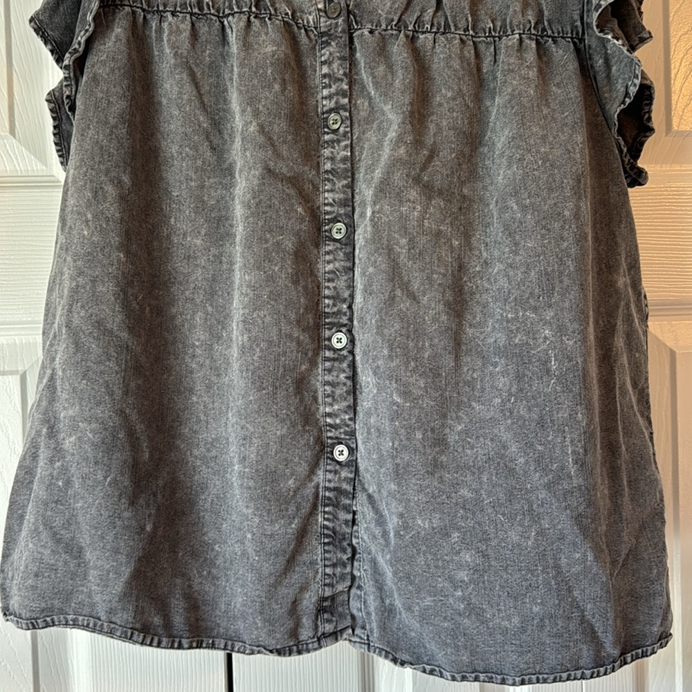 Rails “Ruthie” Ruffle Sleeve Tencel Denim Blouse … - image 7